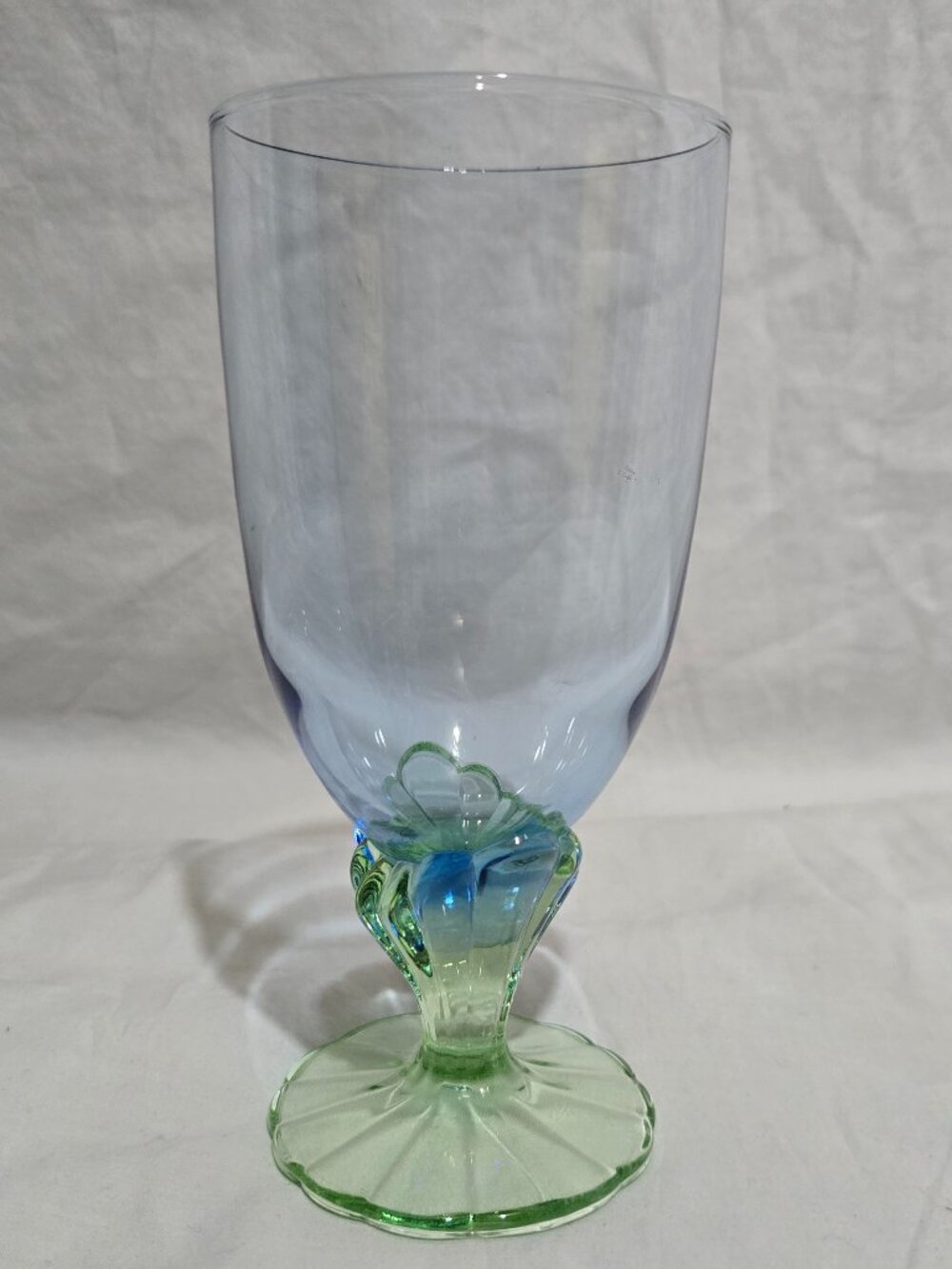 Vtg Bahia Bormioli Rocco (Italy) Iced Tea Goblets Blue Green